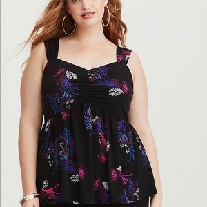 Torrid Black/Floral design tank top